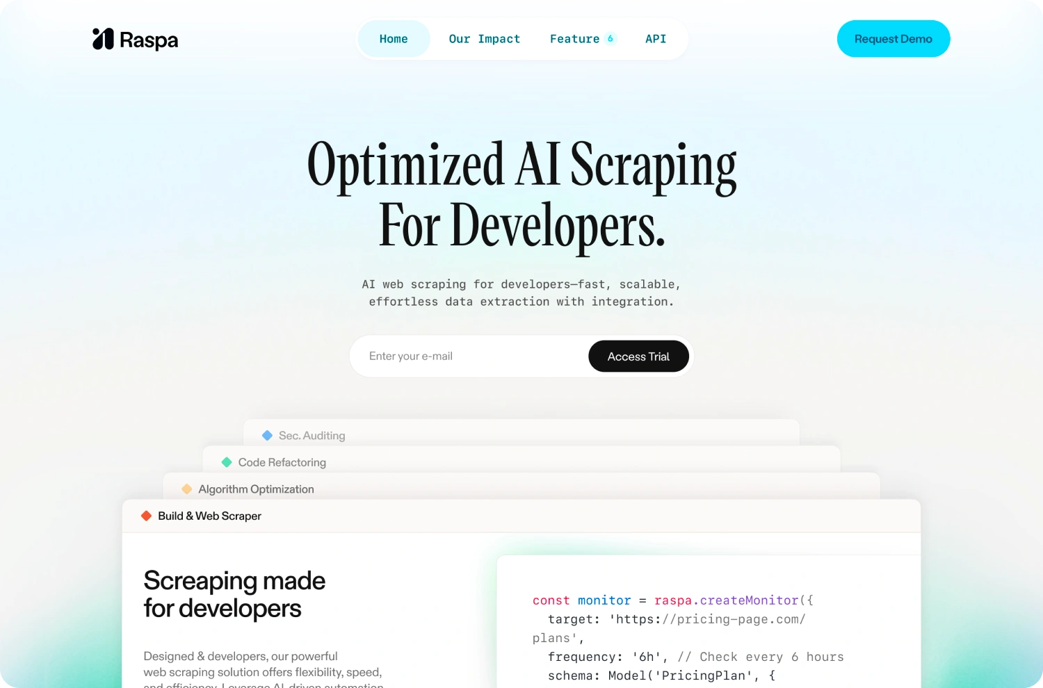 Raspa Website Design